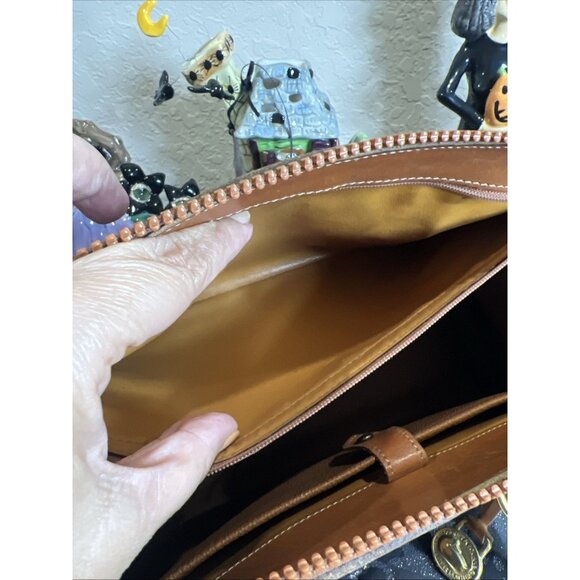 Dooney & Bourke Pebble Leather Handbag Navy Purse Vintage Satchel Purse Handbag - Picture 8 of 15